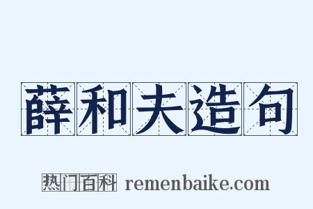 薛和夫造句是什么意思的图片